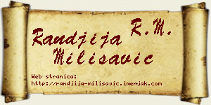 Ranđija Milisavić vizit kartica